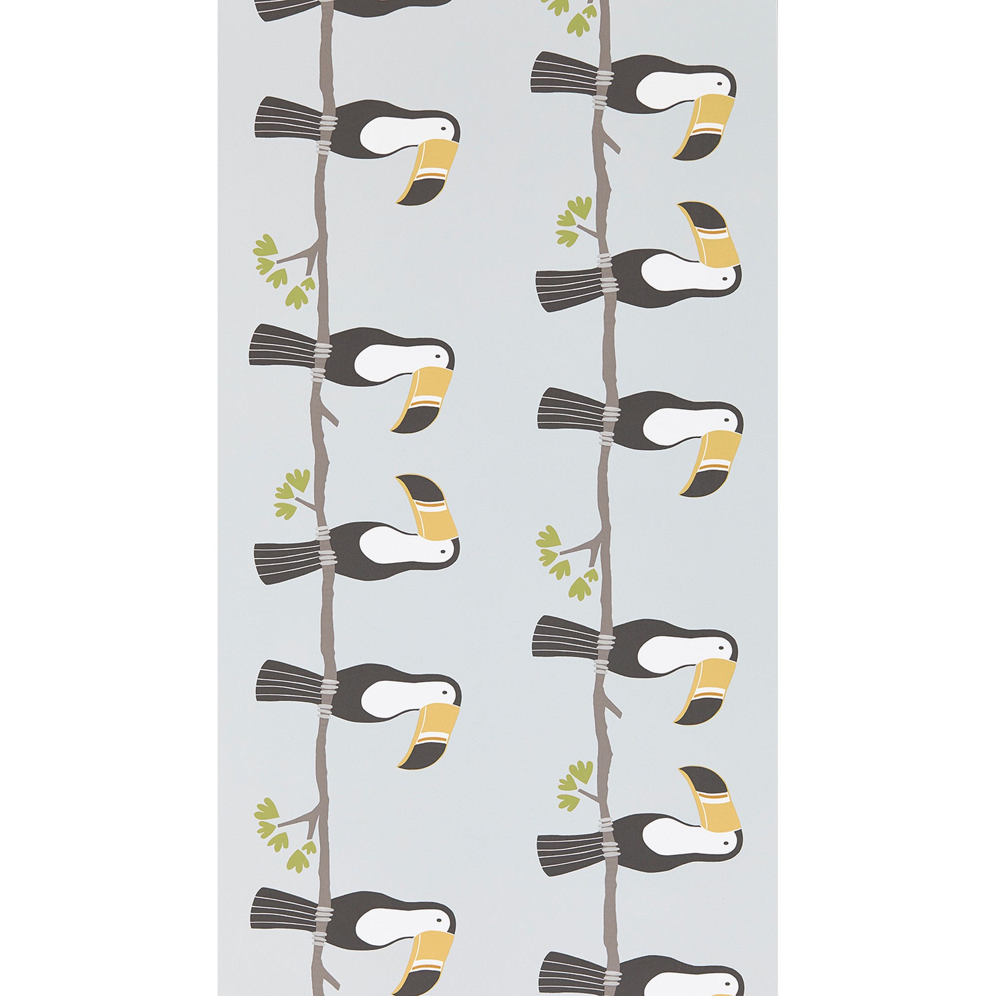 Terry Toucan Wallpaper 111270 By Scion In Tangerine Charcoal Maize